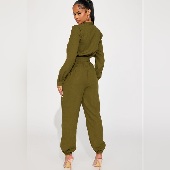 FN Olive Jumpsuit - Picture 2 of 2